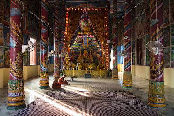 Aqua Mekong's 8-Day Mekong Expedition Downstream - Day 5 - Inside a Pagoda