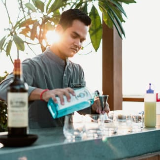 Bartender making a cocktail