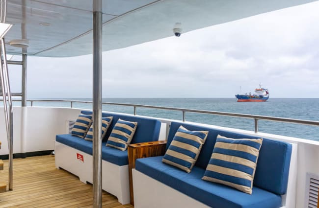 Sitting outdoor area onboard