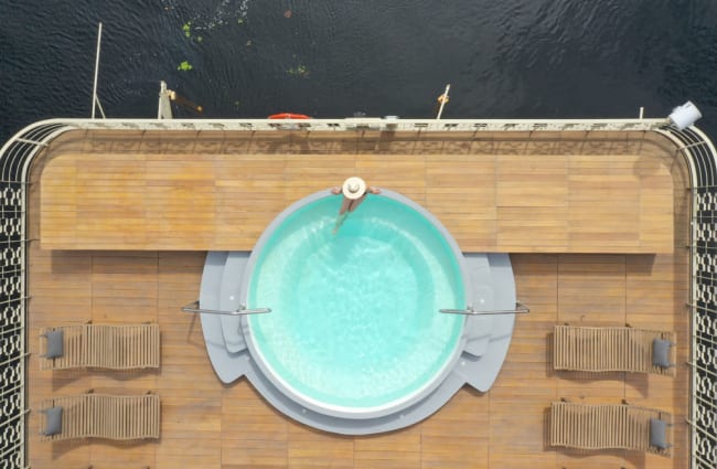 Aerial view of the Delfin III pool